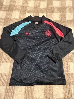 Puma Kids Manchester City Warm Training Top 2023/2024, S(Age 9/10) NEW w/o tag